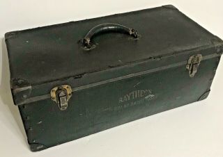 Vintage,  Raytheon 4 Pillar Radio Vacuum Tube Salesman Caddy Carrying Case