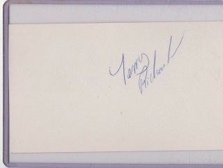 Terry Richardson Signed 3x5 Index Card Autograph Nhl 1973 - 79 Redwings Blues Auto