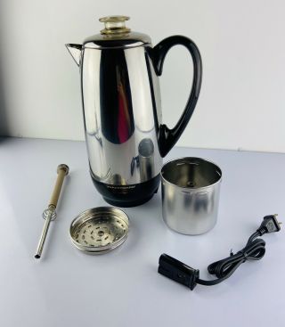 Vintage Farberware 142b Superfast 2 - 12 Cup Electric Percolator Coffee Maker