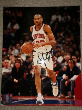 1994 Grant Hill 8 X 10 Nba Official Licensed On - Photo Autographed Pistons