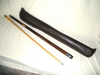 Schmelke Vintage Maple Pool Cue With Soft Case,  21 Oz,  58 Inch,  Ex Cond