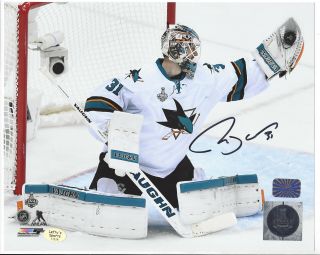 Martin Jones San Jose Sharks Autographed 8x10 Photo (in - Store Signing 10/28/16)