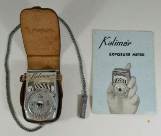 Vintage Kalimar Model A - 1 Exposure Meter With Leather Case Low Serial