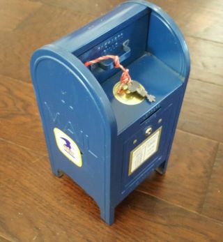 Vintage Brumberger Co U.  S.  Postal Service Steel 9 " Mail Box Bank With Key