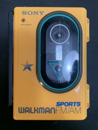 Vintage Sony Sports Walkman Wm - F45 Am/fm Cassette Player -