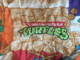 Vtg 1988 Teenage Mutant Ninja Turtles Quilted Comforter Blanket Bedspread.