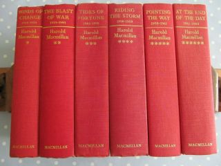 Harold Macmillan Complete 6 Volume Hardback Set 1914 - 1963 Autobiography