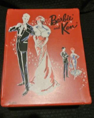 Vintage 963 Barbie And Ken Red Travel Case