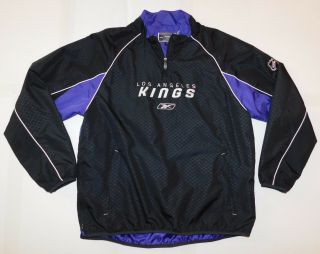 Vtg Authentic Los Angeles Kings Nhl Center Ice Reebok Hockey Jacket L