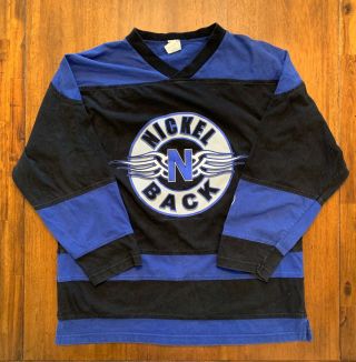 Nickelback Hockey Jersey Concert Shirt Mens Size Xl Vtg 90s Rock And Roll Band