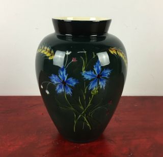 Vintage 1950s Diana Australian Pottery Vase With Hand Painted Flowers