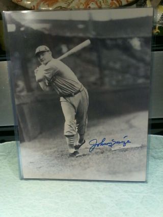 Johnny Mize Signed & Autograph 11x14 Photo From His Estate.