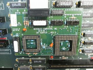 VINTAGE 386 MOTHERBOARD with Micronics 387 adapter 2