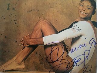 Hand Signed Photo Dominique Dawes Olympic Gymnast - " Magnificent Seven " -