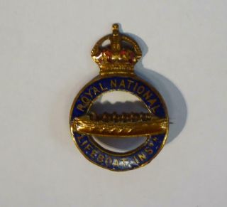 Vintage Enamel Badge For The R.  N.  L.  I.  Royal National Lifeboat Institution
