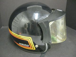Vintage Ski Doo Snowmobile Helmet With Bombardier Face Shield