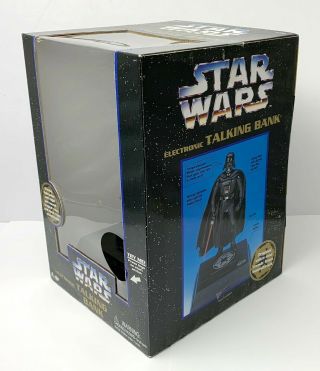 Vintage 1995 Star Wars Darth Vader Electronic Talking Bank NIB 1 2