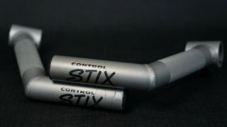 Vintage Control Tech Control Stix - Retro Mountain Bike Bar Ends - Silver,  Mtb.