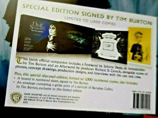 Dark Shadows:the Visual Companion (limited Edition To 1000) Signed By Tim Burton