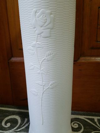 Vtg Breamco Toilet Paper Blowmold Storage Holder Container Rose Faux Wicker Vgc