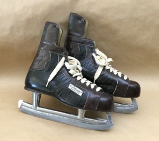 Vintage Bauer Special Pro 99 Leather Hockey Skates Made In Canada 9W 2