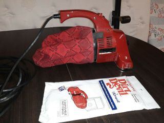 Vintage Royal Dirt Devil Hand Vac Vacuum Cleaner Model 103 Red