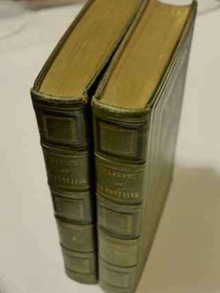 1842 Fables La Fontaine,  Fine Binding,  Illus By J.  J.  Grandville