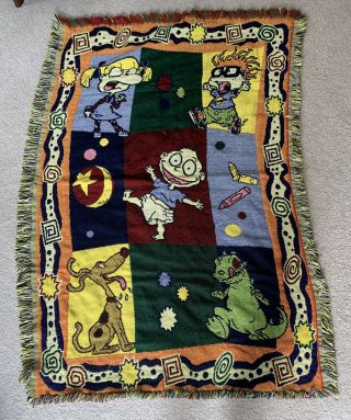 Vintage Rugrats Tapestry Throw Blanket Tommy Pickles - The Northwest Company 50x35