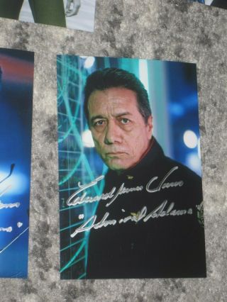 Edward James Olmos Signed 4x6 Photo Battlestar Galactica Autograph 1