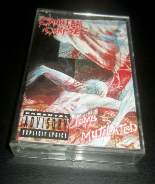 Cannibal Corpse ‎– Tomb Of The Mutilated Cs Vintage 1992 Death Metal Cassette