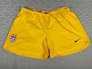 Nike Air Us Usa Soccer Team Yellow Futbol Shorts Mens Sz Xl Dri Fit Vintage