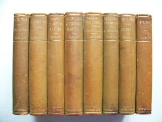 Scarce 1896 Authorized Edition The Selected Of Thomas Huxley 8 Volume Set