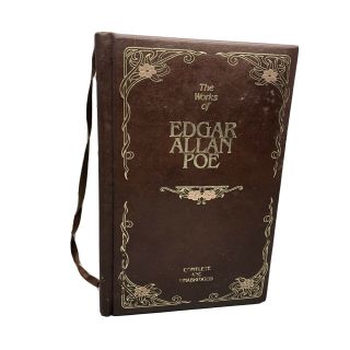 Vintage Of Edgar Allen Poe Complete & Unabridged Leather Bound Book 1989