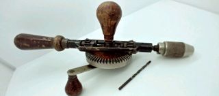 Vintage Stanley Hand Crank Drill Made in England good order 2