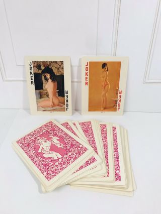 Vtg Mcm Esquire Nude Risqué Pin Up Girls Large Playing Cards Full Deck