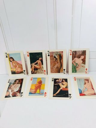 Vtg Mcm Esquire Nude Risqué Pin Up Girls Large Playing Cards Full Deck 3