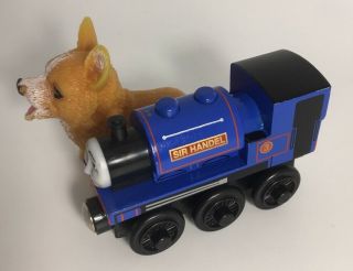 Thomas Wooden Railway Sir Handel 2003 Near Vintage Train Set Engine Car Toy