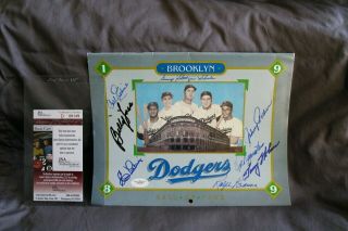 Signed Brooklyn Dodger Hall Of Fame 1989 Calendar