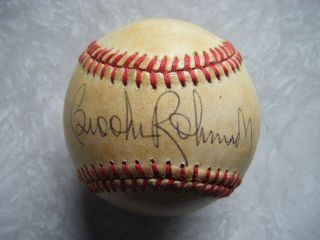 Brooks Robinson Signed Autographed Ball Baltimore Orioles Hof