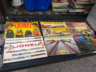 6 Vintage Lionel Train Catalogs 1954 1955 1956 1957 1958 1966