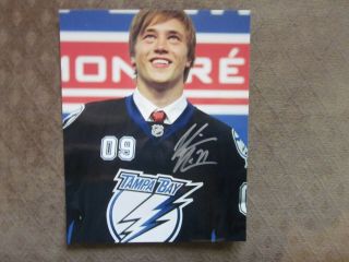 Victor Hedman Signed Autographed 8x10 Photo J1 Nhl Draft Photo - Tampa