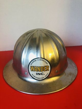 Vintage Superlite Aluminum Hard Hat By Fibre Metal Usa Wander Inc Worthington Oh