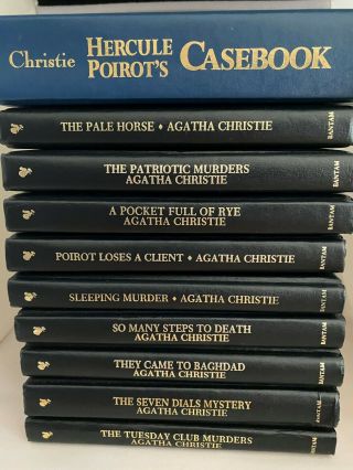 Set Of 19 Agatha Christie Bantam Books Blue,  Bonus Bk