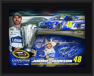 Jimmie Johnson 10.  5x13 2016 Sprint Cup Champion Plaque - Fanatics Authentic