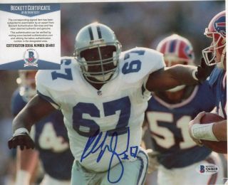 Russell Maryland Dallas Cowboys Signed 8x10 Photo Beckett Q64610