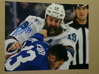 Nazem Kadri Toronto Maple Leafs Autographed 8x10 Photo Joe Thornton Ripped Beard