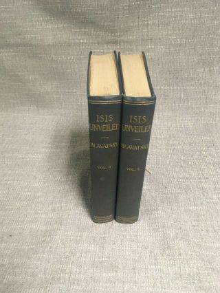 " Isis Unveiled " By H.  P.  Blavatsky 2 Volume Set 1923 Theosophical Society