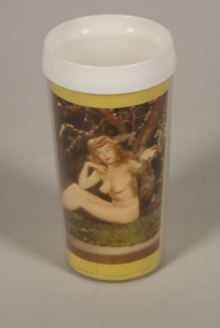 Vintage Novelty Bettie Page Pin - Up Plastic Drinking Cup 2