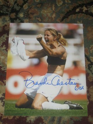 Brandi Chastain Signed 8x10 Photo Usa Soccer World Cup Autograph 1a