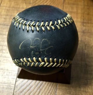 Justin Turner Signed Black Rawlings Oml Baseball Autographed Dodgers